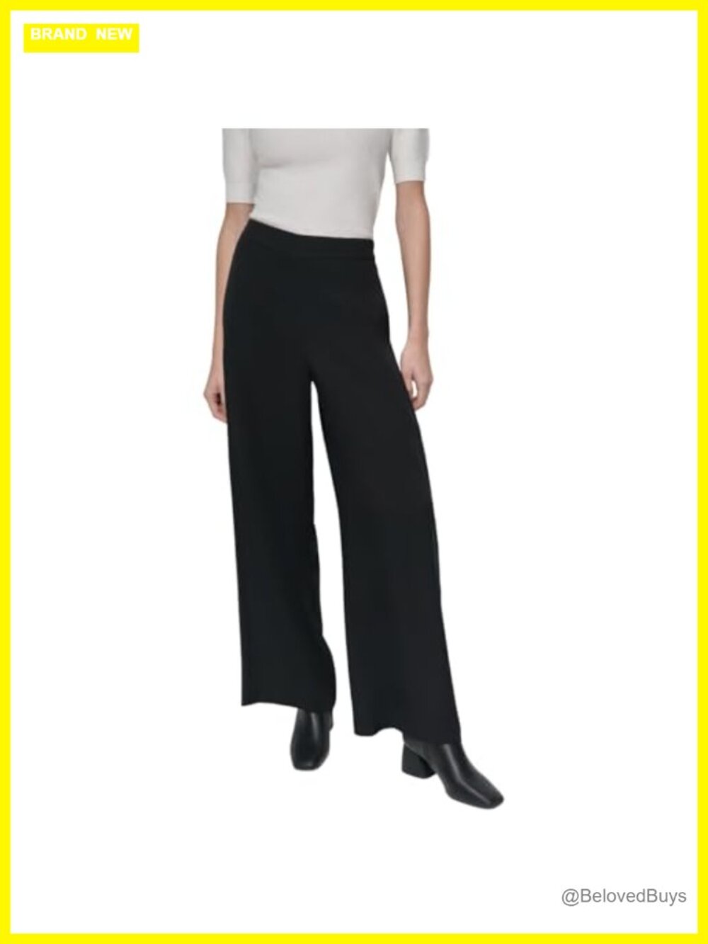 Pull On Twill Wide Leg High Rise Relaxed Pants